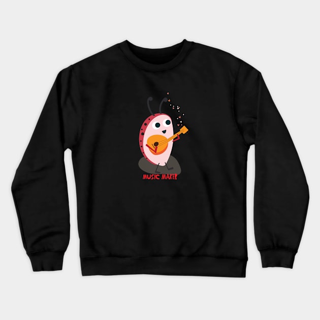 Lady Bug Band Crewneck Sweatshirt by Loo McNulty Design